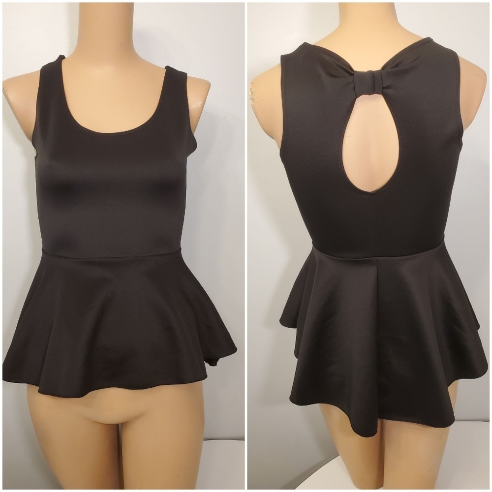 Flair Black Sleeveless Blouse